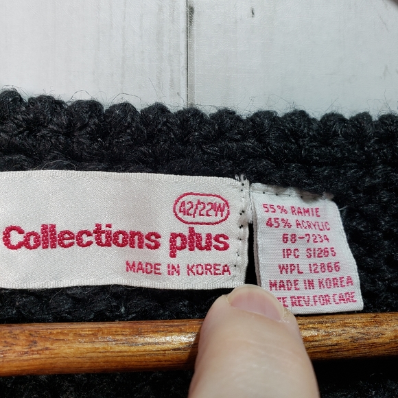 Vintage Collections Plus Black Sleeveless Sweater - Picture 4 of 5